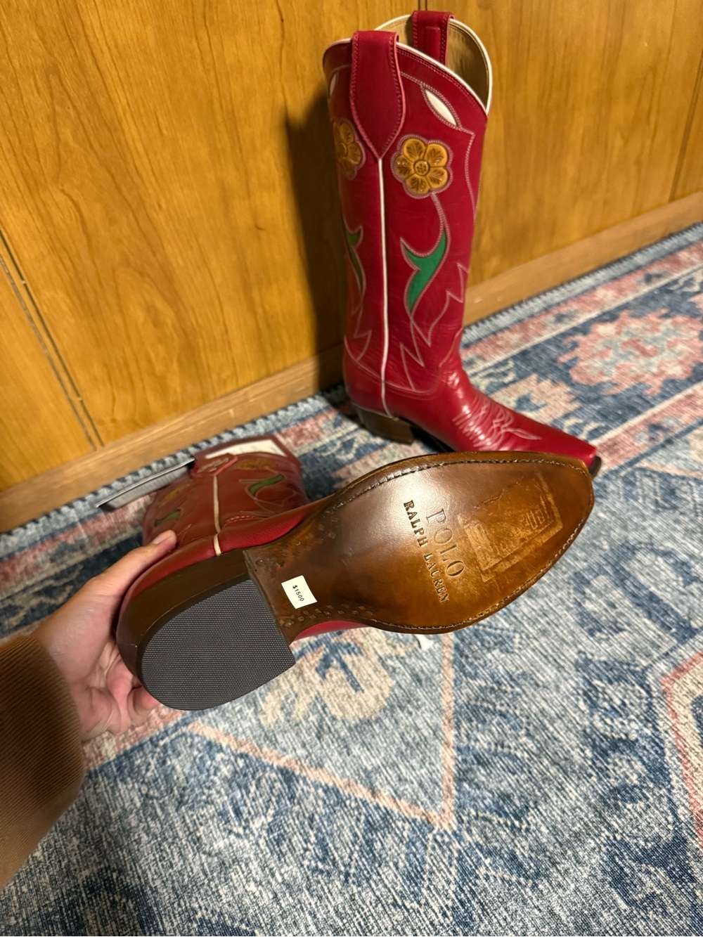 Polo Ralph Lauren Selene Leather Cowboy Boot - Picture 5 of 5